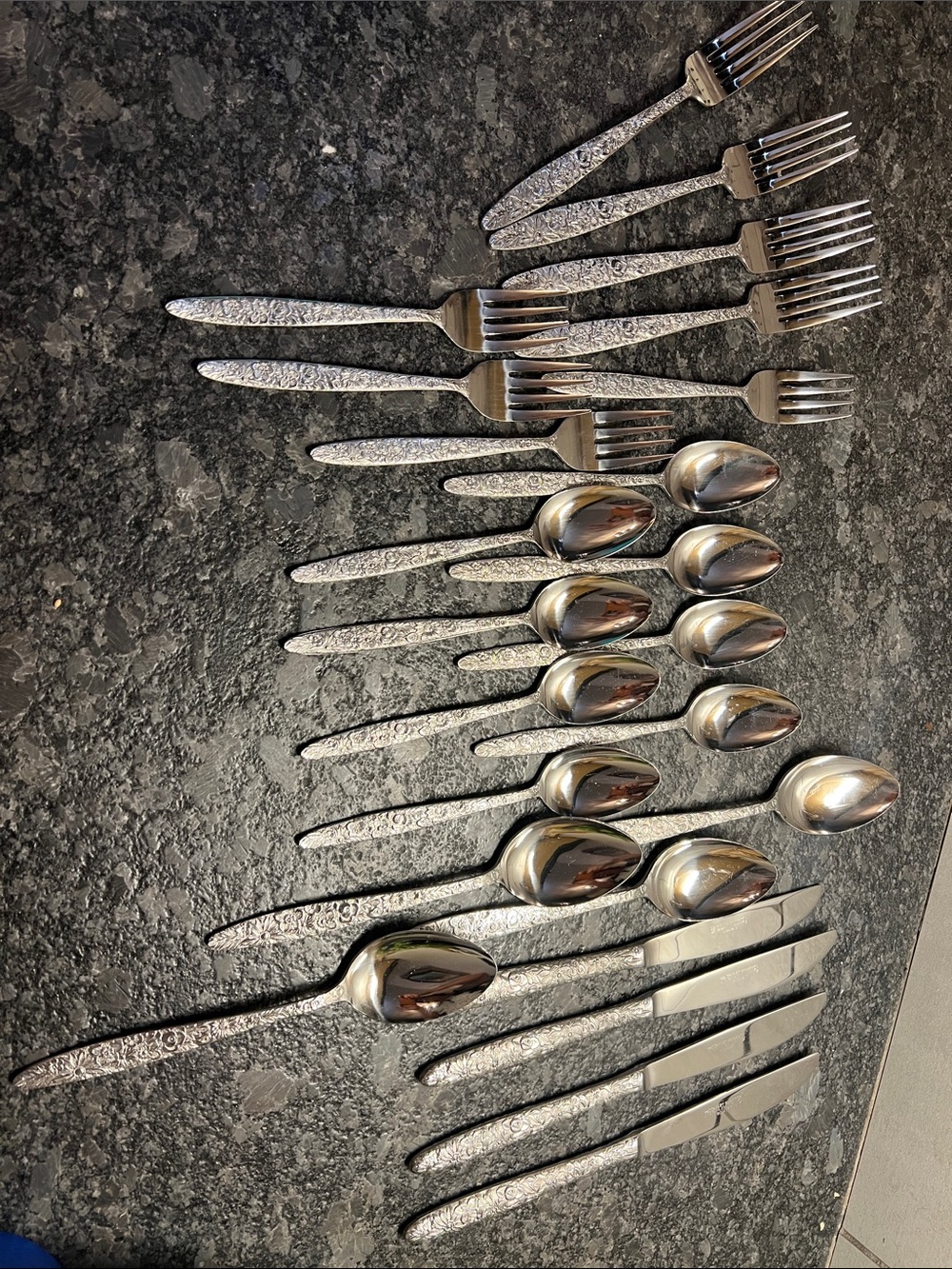 Vintage Stanley Robert’s BOQUET Classic Stainless Steel Flatware Set - Silver